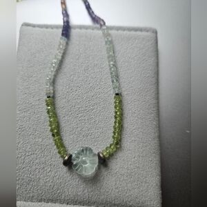 Multi semi-precious gemstone necklace